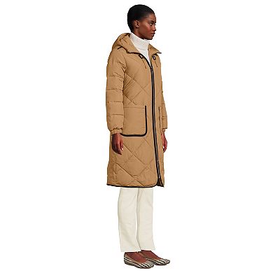 Women's Lands' End Insulated Quilted Thermoplume Maxi Coat