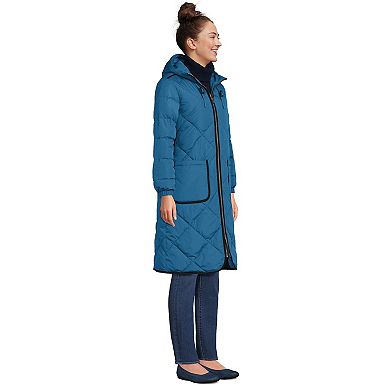 Petite Lands' End Insulated Quilted Thermoplume Maxi Coat