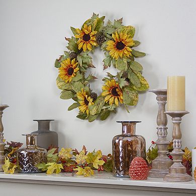 Northlight Artificial Sunflower Harvest Wreath