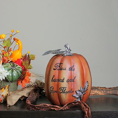 Northlight Bless Harvest Thanksgiving Pumpkin Table Decor