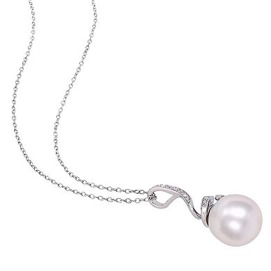 Stella Grace Freshwater Cultured Pearl & Diamond Accent Necklace & Earring Set