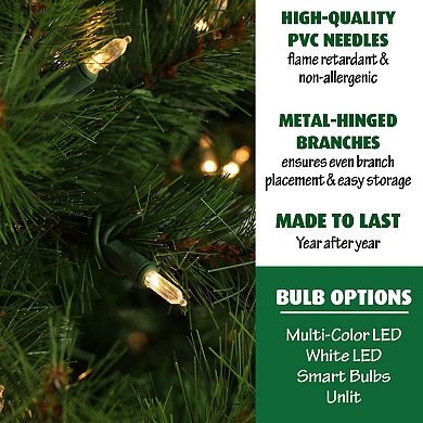 Fraser Hill Farm 7-ft. Smart String Lighting Southern Peace Pine Artificial Christmas Tree