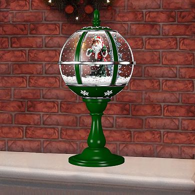 Fraser Hill Farm Let It Snow Series 1.75-ft. Snow Globe Santa Lantern Table Decor