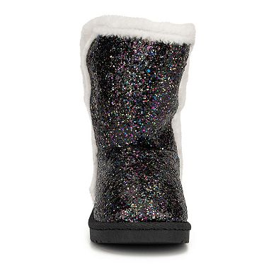 Olivia Miller Audrey Girls' Glitter Slipper Boots