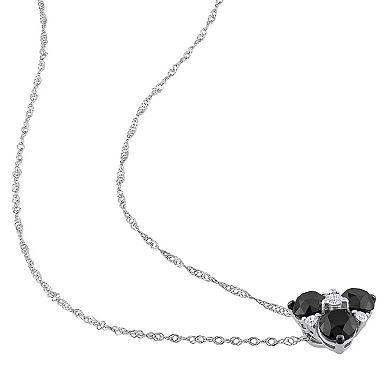 Stella Grace 10k White Gold 1 1/2 Carat T.W. Black & White Diamond Necklace