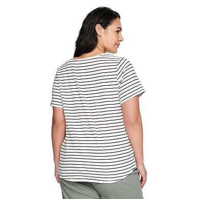 Petite Plus Size Sonoma Goods For Life® Essential V-Neck Short Sleeve Tee