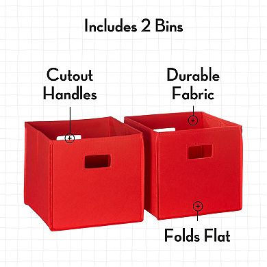 RiverRidge Home Kids Catch All Cubby 2-Bin Toy Organizer Floor Decor