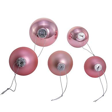 Shiny & Matte Pink Ball Christmas Ornament 20-piece Set