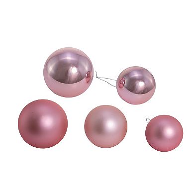 Shiny & Matte Pink Ball Christmas Ornament 20-piece Set