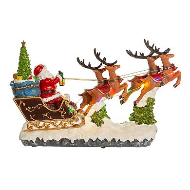 LED Musical Santa Sleigh Table Decor