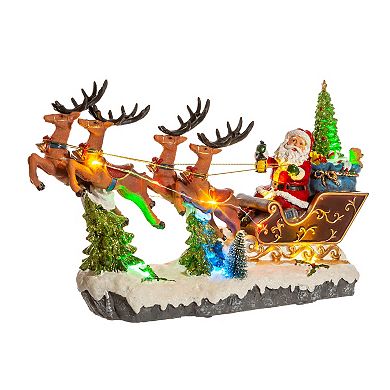 LED Musical Santa Sleigh Table Decor