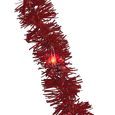 Kurt Adler 6.5-Ft. 100-Light Red LED Tinsel Cascade Light Set