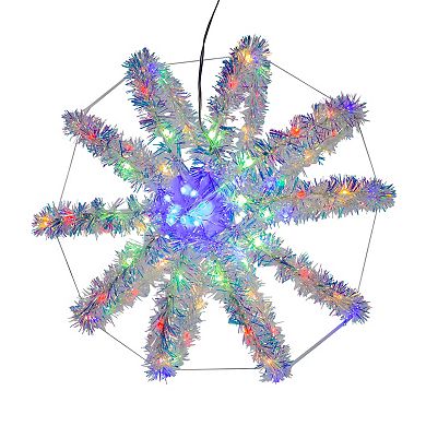 Kurt Adler 12" Multi-Color LED Tinsel Foldable Sphere