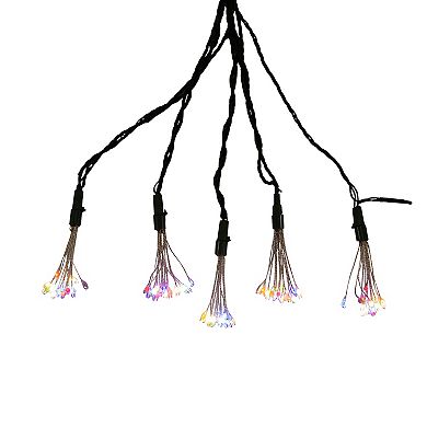 Kurt Adler 75-Light Cluster Lights and Multi-Color Twinkle LED Lights with Green Wire
