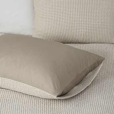 Clean Spaces Adalyn Waffle Weave Duvet Cover Set with Shams
