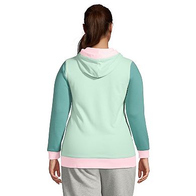Plus Size Lands' End Serious Sweats Long Sleeve Button Hoodie