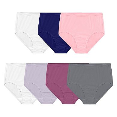 Women's Fruit of the Loom?? Signature 100% Cotton 7-pack Brief Panty Set 7DKBRAP