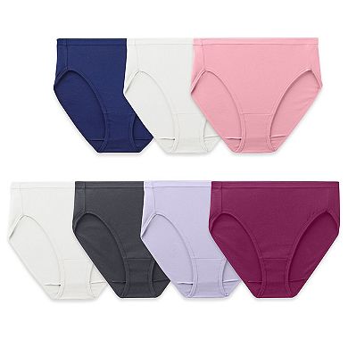 Women's Fruit of the Loom?? Signature 100% Cotton 7-pack Hi-Cut Panty Set 7DKHCAP