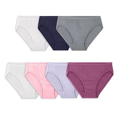 Women's Fruit of the Loom® Signature 100% Cotton 7-pack Bikini Panty Set 7DKBKAP