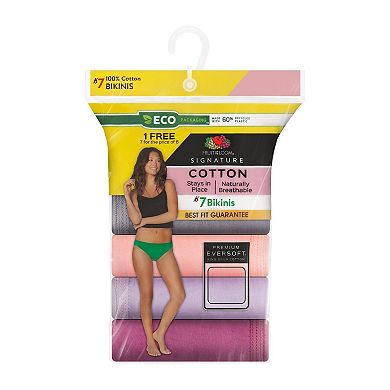 Women's Fruit of the Loom?? Signature 100% Cotton 7-pack Bikini Panty Set 7DKBKAP