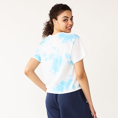 Juniors' "America" Tie Dye Cropped tee