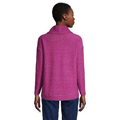 Women's Lands' End Textured Cowlneck Sweatshirt