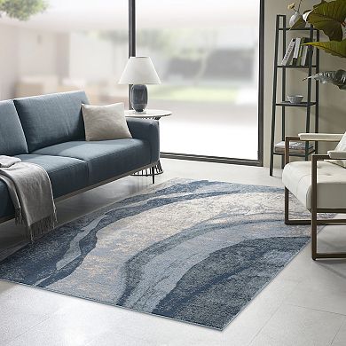 Madison Park Kathryn Abstract Wave Area Rug