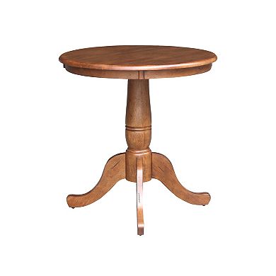 30" Round Top Pedestal Dining Table