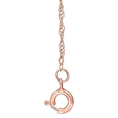 Stella Grace 10k Rose Gold Morganite & Diamond Accent Swirl Halo Necklace