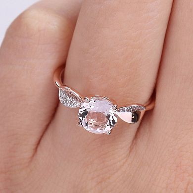 Stella Grace 14k Rose Gold Morganite & Diamond Accent Engagement Ring