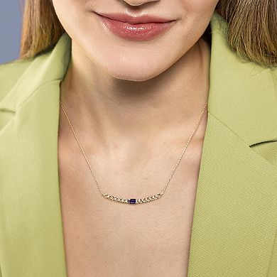 Stella Grace 10k Gold & Amethyst Link Necklace