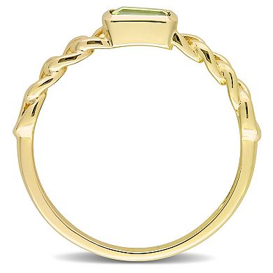 Stella Grace 10k Gold Peridot Link Ring