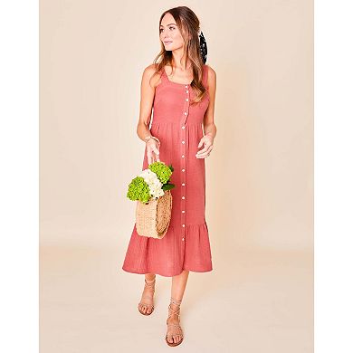 Women's Sonoma Goods For Life® x Lauren Lane Button Front Flounce Dress