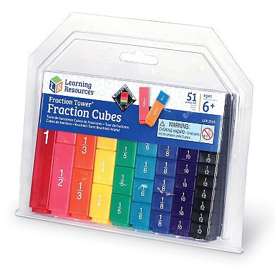 Learning Resources Fraction Tower Fraction Cubes Set