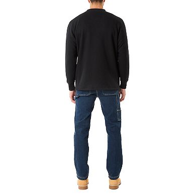 Men's Smith's Workwear Regular-Fit Sherpa Bonded Thermal Henley Pullover