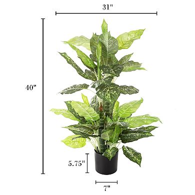 Nature Spring 3-ft. Artificial Dieffenbachia Plant Floor Decor