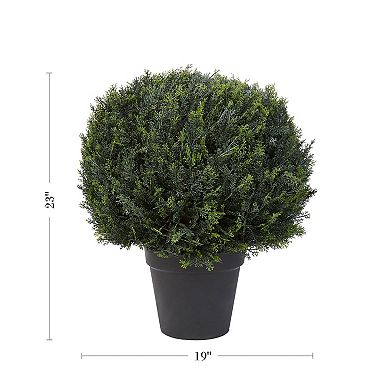 Nature Spring Artificial Cypress Topiary Ball Floor Decor