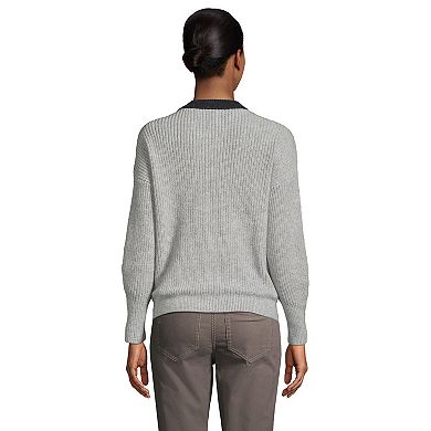 Women's Lands' End Fairsisle Patchwork Crewneck Sweater