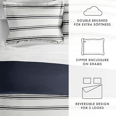 Home Collection Premium Ultra Soft Desert Stripe Reversible Duvet Cover Set