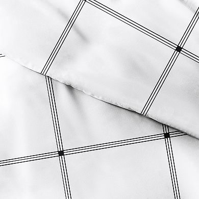 Home Collection Premium Ultra Soft Grid Duvet Cover Set