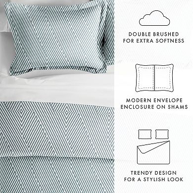 Home Collection Premium Ultra Soft Modern Diagonal Duvet Cover Set
