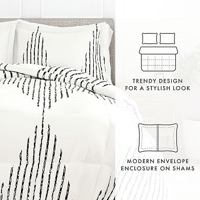 Home Collection Premium Ultra Soft Diamond Stripe Down-Alternative Comforter