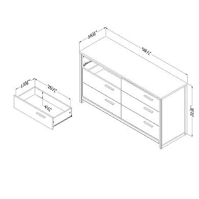 South Shore Lensky 6-Drawer Double Dresser
