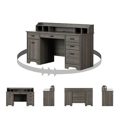 South Shore Versa Computer Office Desk with Power Bar