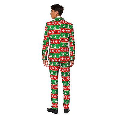 Men's Suitmeister Modern-Fit Santa Faux-Fur Christmas Novelty Suit Set