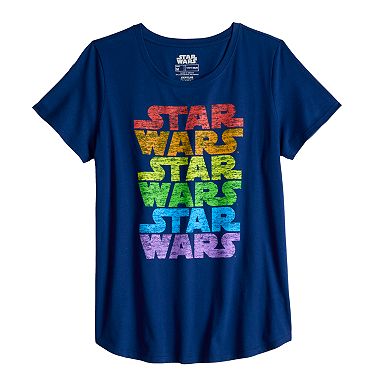 Disney's Star Wars Logo Women's Rainbow Graphic Tee