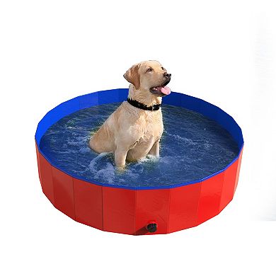 Pet Adobe Collapsible Dog Pool & Bath with Drain