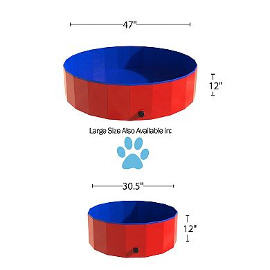 Pet Adobe Collapsible Dog Pool & Bath with Drain