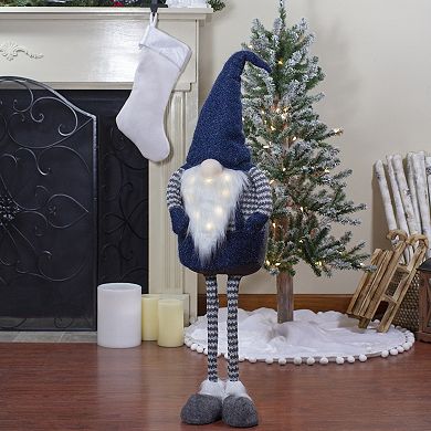 Northlight 41-in. LED Lighted Blue & Gray Extendable Gnome Christmas Figure