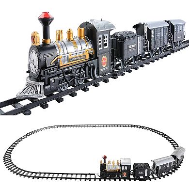 Northlight Battery Operated 14-Piece Lighted and Animated Classic Train Set 